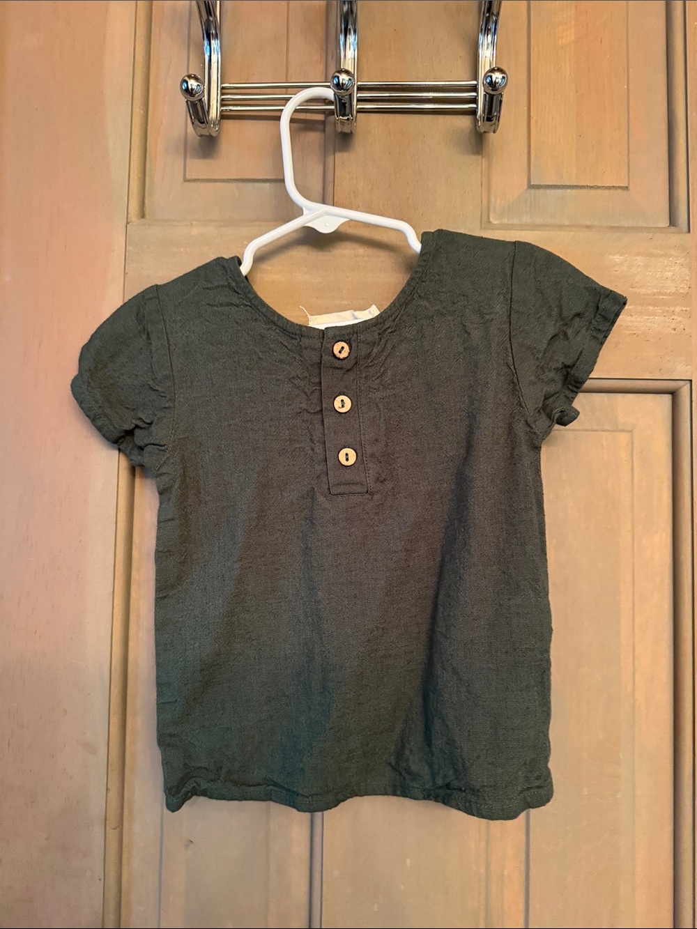 Little Cottonwood Button Henley Top - Green